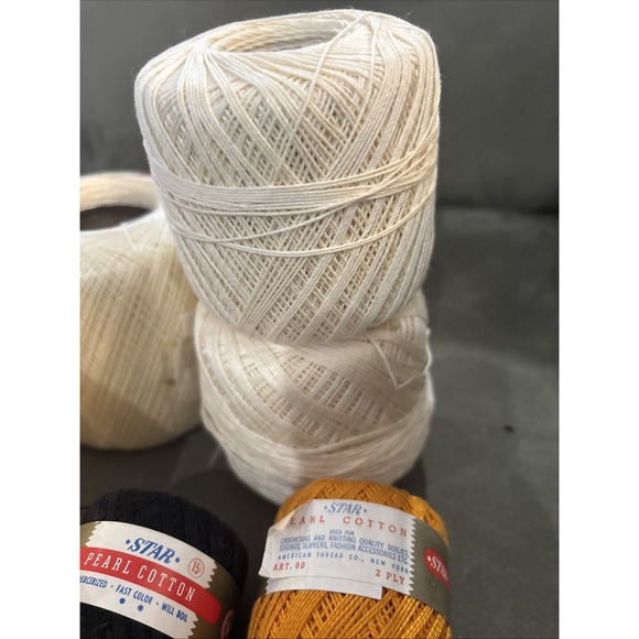 Various Lot Of 6 Larger And Four Smaller Balls Of Crochet Yarn Some New, Used - Picture 5 of 10